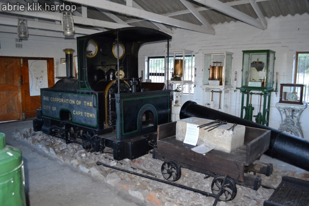 Steam locomotive in waterworks museum Table Mountain